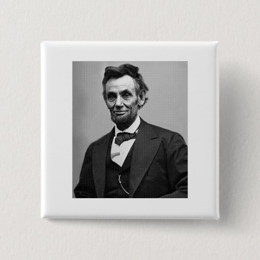 Abraham Lincoln Vierkante Button 5,1 Cm (Voorkant)