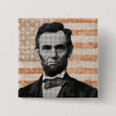 Abraham Lincoln Vierkante Button 5,1 Cm (Voorkant)