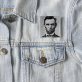 Abraham Lincoln Vierkante Button 5,1 Cm (In situ)