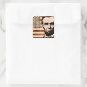 Abraham Lincoln Vierkante Sticker (Tas)