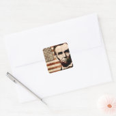 Abraham Lincoln Vierkante Sticker (Envelop)