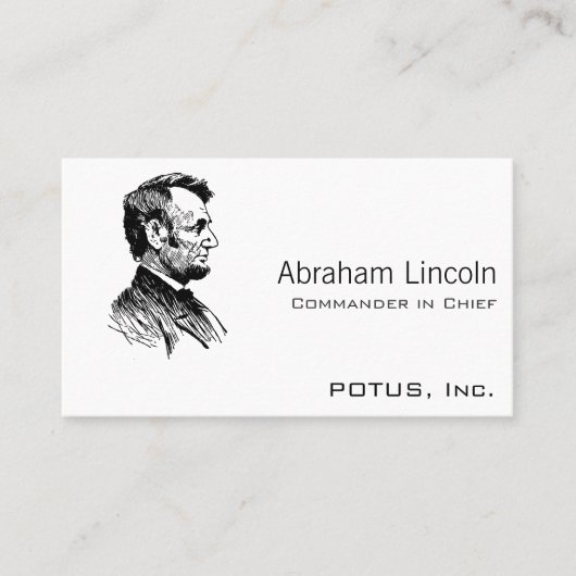 Abraham Lincoln Visitekaartje (Voorkant)