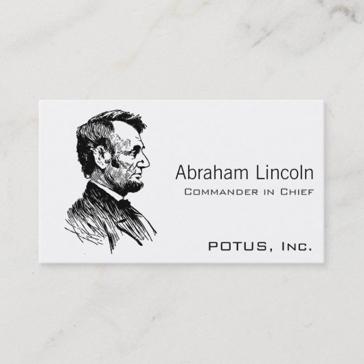 Abraham Lincoln Visitekaartje (Voorkant)