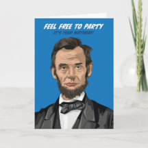 Abraham Lincoln voel je vrij om te feesten verjaar