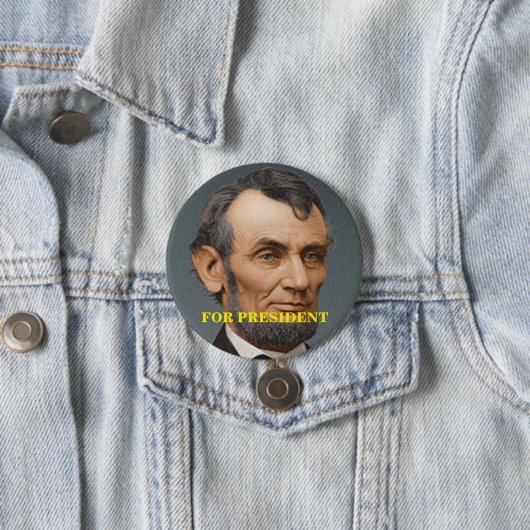 Abraham Lincoln voor de Button van Presidenten (In situ)