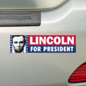 Abraham Lincoln voor President Bumpersticker (Op auto)