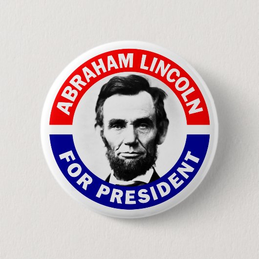 Abraham Lincoln voor President Ronde Button 5,7 Cm (Voorkant)
