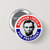 Abraham Lincoln voor President Ronde Button 5,7 Cm (Voorkant /achterkant)