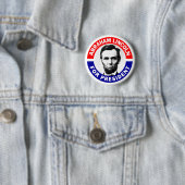 Abraham Lincoln voor President Ronde Button 5,7 Cm (In situ)