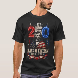 Abraham Lincoln Vuurwerk USA Jubileum T-shirt