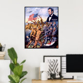 Abraham Lincoln ware zegenen van vrijheid Poster (Thuiskantoor)