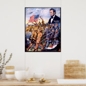Abraham Lincoln ware zegenen van vrijheid Poster (Keuken)