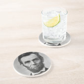 Abraham Lincoln Zandsteen Onderzetter (Zijkant)