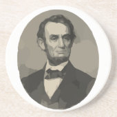 abraham lincoln zandsteen onderzetter (Voorkant)