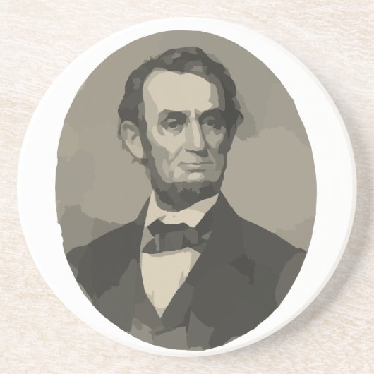 abraham lincoln zandsteen onderzetter (Voorkant)