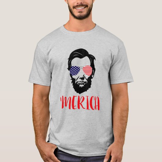 Abraham Lincoln'merica T-Shirt (Voorkant)