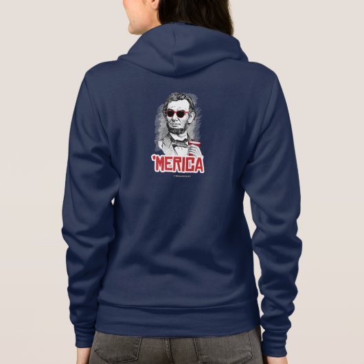 Abraham Lincoln'Merican Party Hoodie (Achterkant)
