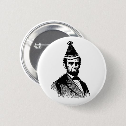 Abraham Lincoln's Birthday Bash Button (Voorkant /achterkant)
