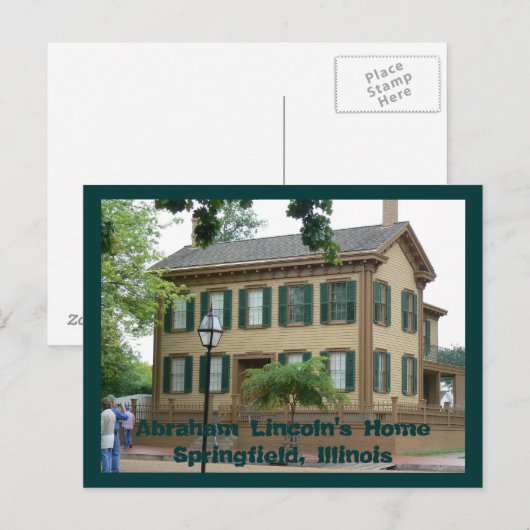 Abraham Lincoln's HomeSpringfi... Briefkaart (Voorkant / Achterkant)
