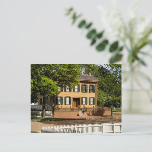 Abraham Lincoln's thuis Briefkaart (Staand voorkant)
