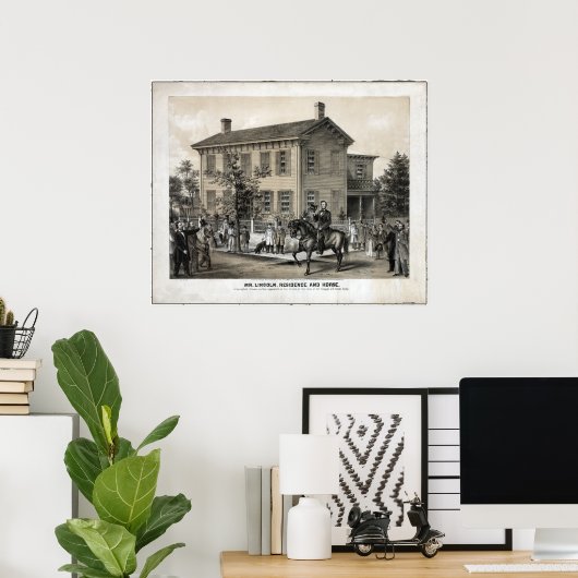 Abraham Lincoln's thuis Poster (Thuiskantoor)
