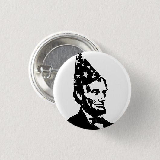 Abraham Lincoln's verjaardag Button (Voorkant /achterkant)