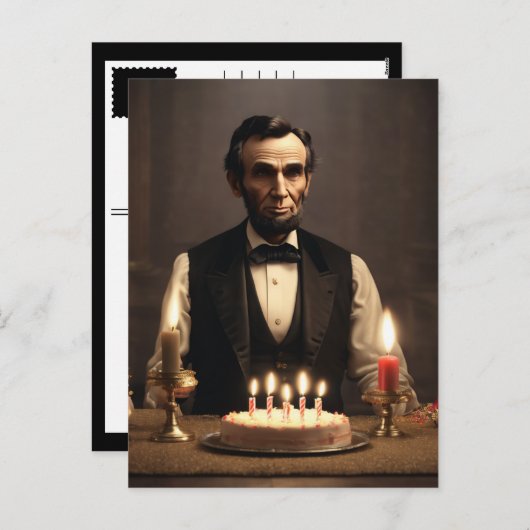 Abraham Lincolns Verjaardag Feestdagenkaart (Voorkant / Achterkant)