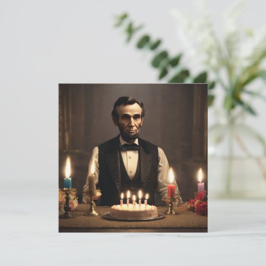 Abraham Lincolns Verjaardag Kaart (Staand voorkant)