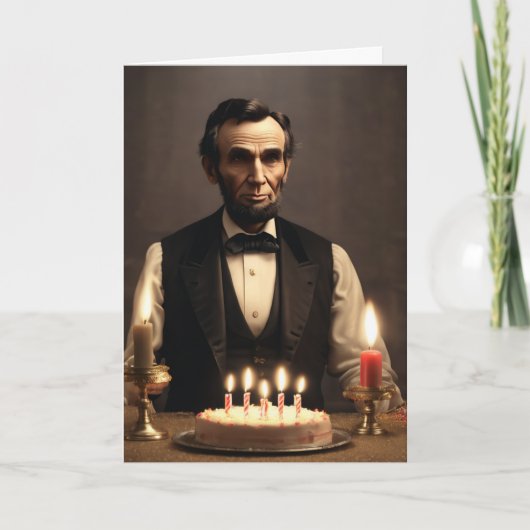 Abraham Lincolns Verjaardag Kaart (Voorkant)