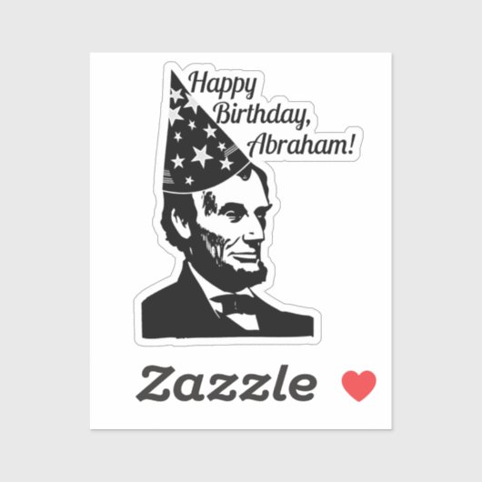 Abraham Lincoln's verjaardag Sticker (Vel)