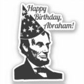 Abraham Lincoln's verjaardag Sticker (Voorkant)