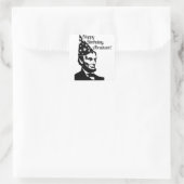 Abraham Lincoln's verjaardag Vierkante Sticker (Tas)
