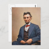 Abraham Lincolon Briefkaart (Voorkant / Achterkant)