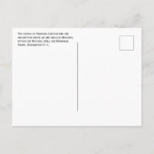 Abraham Linoln-standbeeld, inscriptie, National Ma Briefkaart (Achterkant)