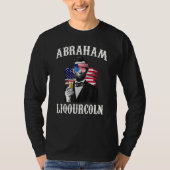 Abraham Liqourcoln 4 juli Drink T-shirt (Voorkant)