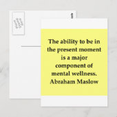 abraham maslow citaat briefkaart (Voorkant / Achterkant)