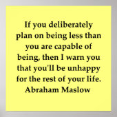 abraham maslow citaat poster (Voorkant)