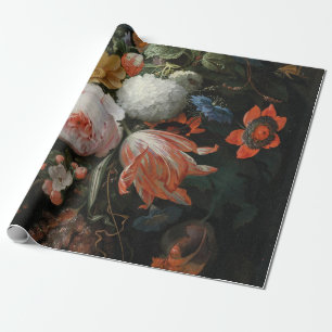 Abraham Mignon - een hellend pakket bloemen Cadeaupapier