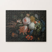 Abraham Mignon - een hellend pakket van bloemen pr Legpuzzel (Horizontaal)