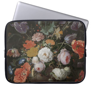 Abraham Mignon - still met bloemen en een Wat Laptop Sleeve