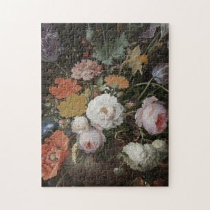 Abraham Mignon - still met bloemen en een Wat Legpuzzel