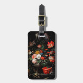 Abraham Mignon The Overdraaid Bouquet. Floral Bagagelabel (Voorkant verticaal)