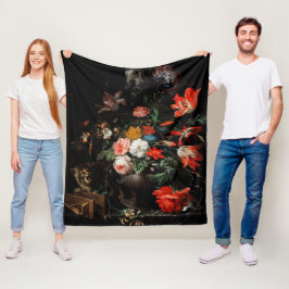 Abraham Mignon The Overdraaid Bouquet. Floral Fleece Deken