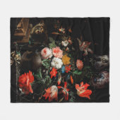 Abraham Mignon The Overdraaid Bouquet. Floral Fleece Deken (Voorkant (Horizontaal))