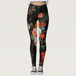 Abraham Mignon The Overdraaid Bouquet. Floral Leggings