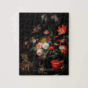 Abraham Mignon The Overdraaid Bouquet. Floral Legpuzzel