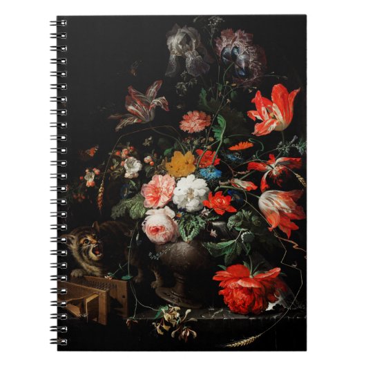 Abraham Mignon The Overdraaid Bouquet. Floral Notitieboek (Voorkant)