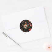 Abraham Mignon The Overdraaid Bouquet. Floral Ronde Sticker (Envelop)