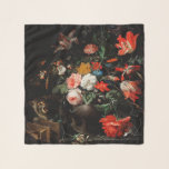 Abraham Mignon The Overdraaid Bouquet. Floral Sjaal<br><div class="desc">Abraham Mignon,  de omgekeerde boeket sjaal. Bloemrijke zwarte renaissance kunst.</div>