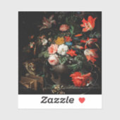 Abraham Mignon The Overdraaid Bouquet. Floral Sticker (Vel)
